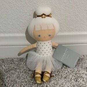 Alimrose Gold Tutu Ballerina Doll - White & Gold